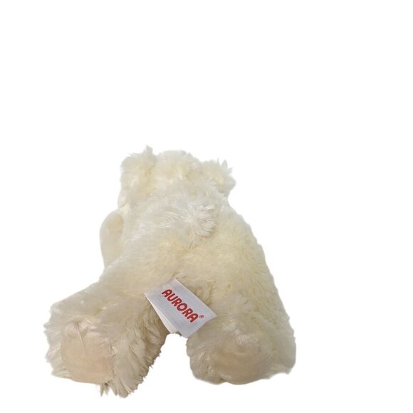 Aurora Mini Flopsie White Polar Bear Laying Down Stuffed Animal Plush Toy 9” - Picture 4 of 9